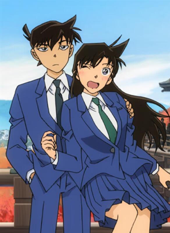 山头林村柯南装饰画灰原哀柯南小兰 卡通数字油画填色动漫装饰画名