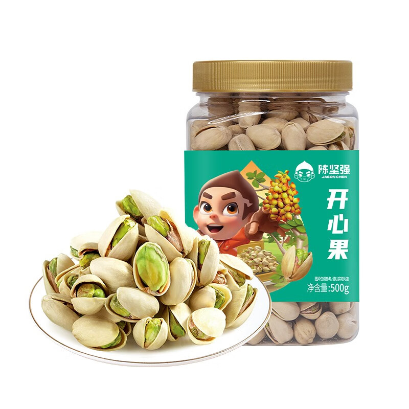 陈坚强 大颗粒无漂白原色开心果500g/罐 坚果炒货散装休闲零食 大颗粒原色开心果500g/罐怎么样,好用不?