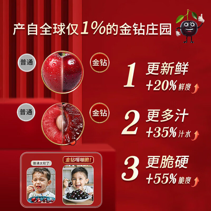 京营觅选智利进口车厘子【JD/顺丰-送货到家】当季新鲜年货春节送礼水果 3斤(净重) 高档礼盒带箱4斤 巨无霸3J 单果10-12g
