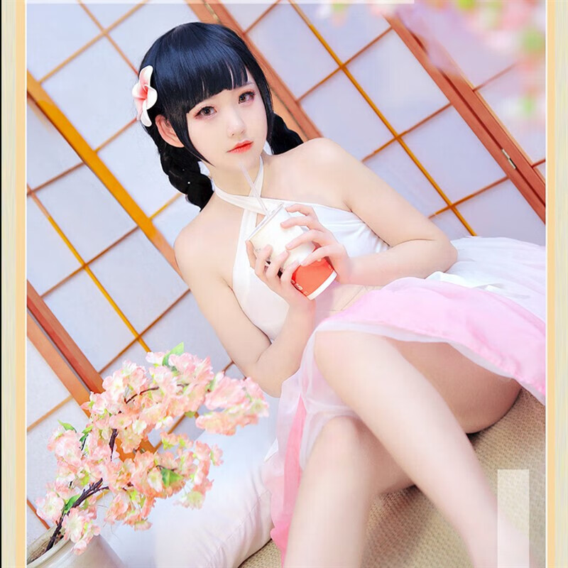 小乔cos服装连衣裙撑假发全套白蛇青蛇cosplay可爱睡衣女 大乔连衣裙