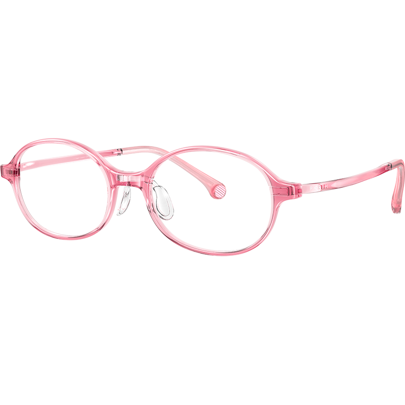 派麗蒙兒童舒適護(hù)眼近視光學(xué)眼鏡日系可配度數(shù)防藍(lán)光眼鏡架 【參考3-8歲】54013 V1透明紫框 框+0度防藍(lán)光（淡黃鏡片）