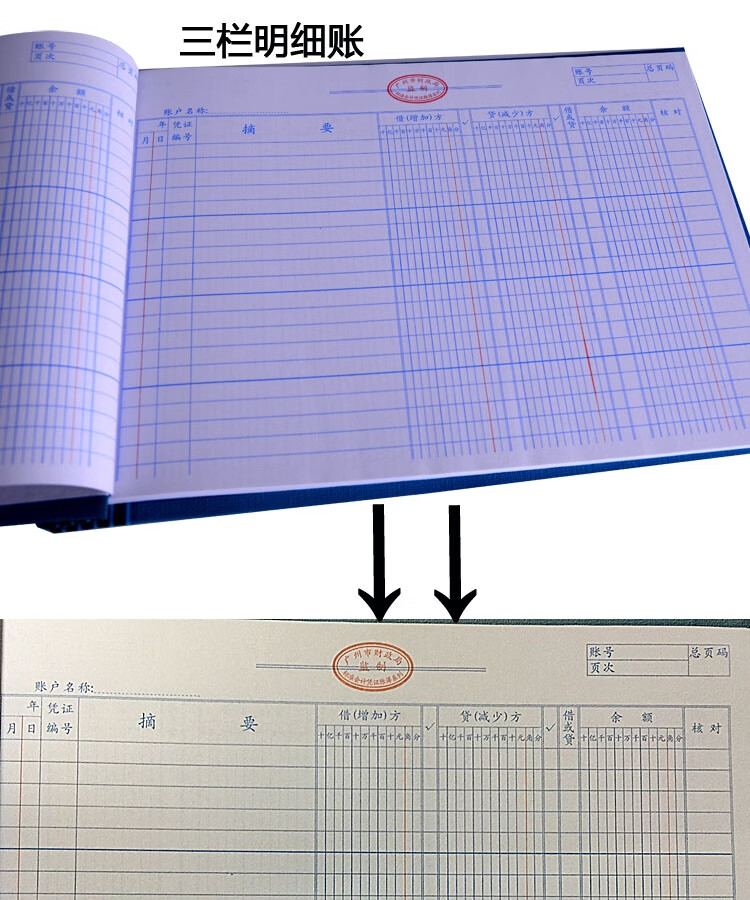 三栏式明细账格式图片