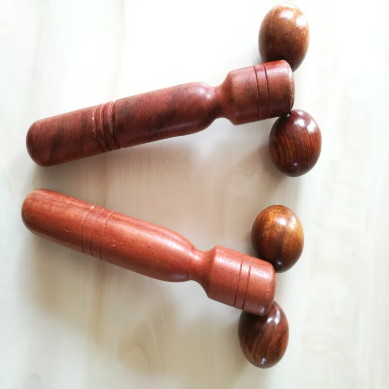 月球车滚轮按摩器家用全身背部手持式滚轮按摩轮健身按摩器 木质v脸