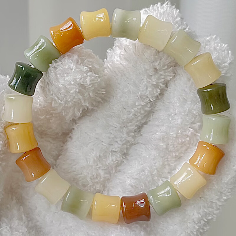 雾添花多宝竹节菩提手串节节高升白玉菩提根佛珠女孩子盘玩手链