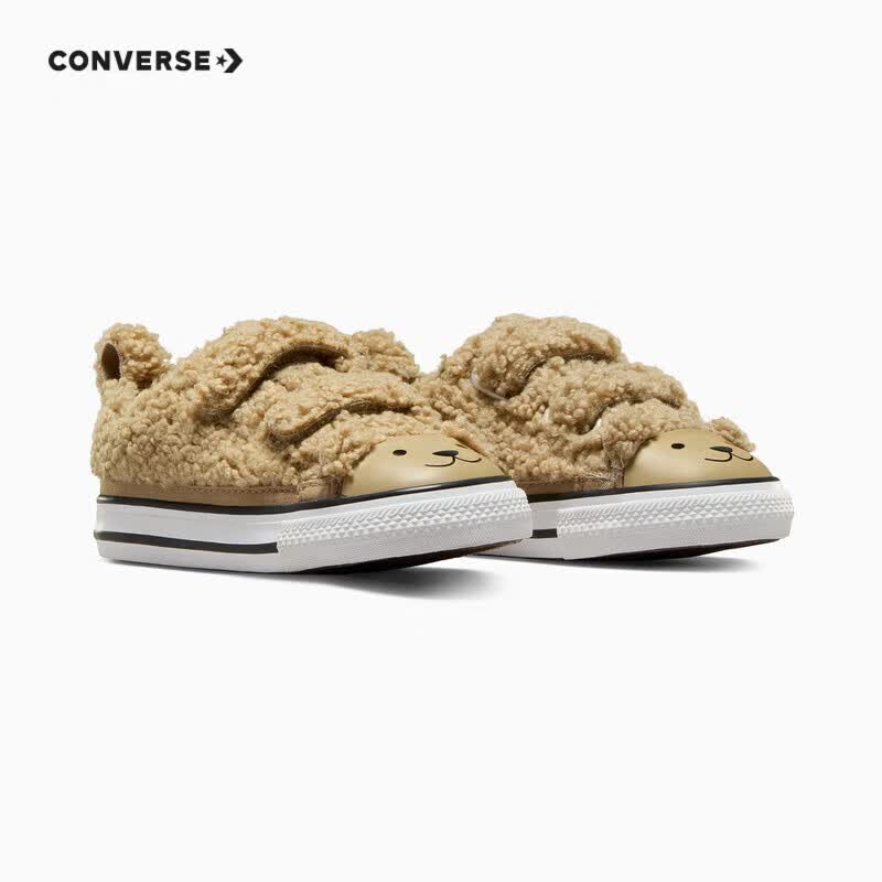 匡威converse童鞋帆布鞋秋冬儿童鞋子 卡其色 23码