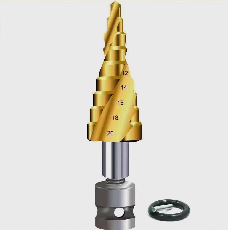 西普顿电动扳手钻头台阶模板钻扩孔锥形金属多功能阶梯钻头 电动扳手