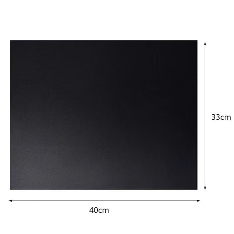 烧烤垫烤盘垫BBQ Grill mat 耐高温不沾烧烤垫防油布 33x40cmx0.2mm黑色裸片