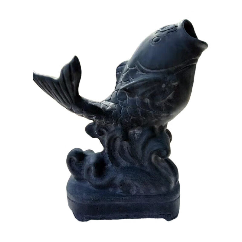 万棠石雕喷水鱼摆件天然青石雕刻发财鱼年年有余庭院别墅户外庭院流水