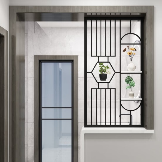 澳颜莱干区半墙隔断柜 轻奢屏风隔断入户玄关柜卫生间干区半墙屏风隔