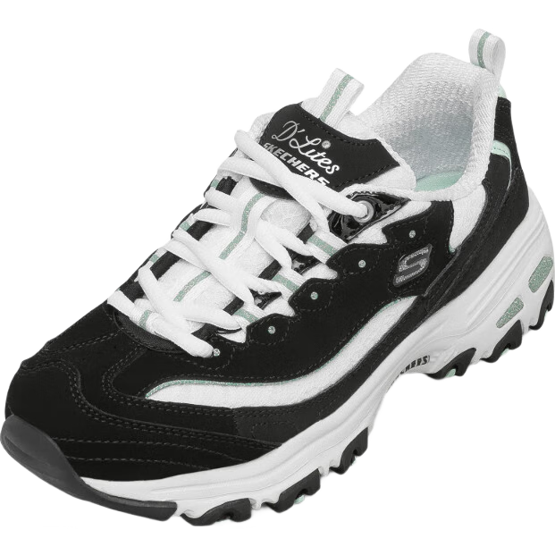 斯凯奇（Skechers）女鞋秋季厚底老爹鞋百搭熊猫鞋软底舒适外穿休闲运动鞋11959