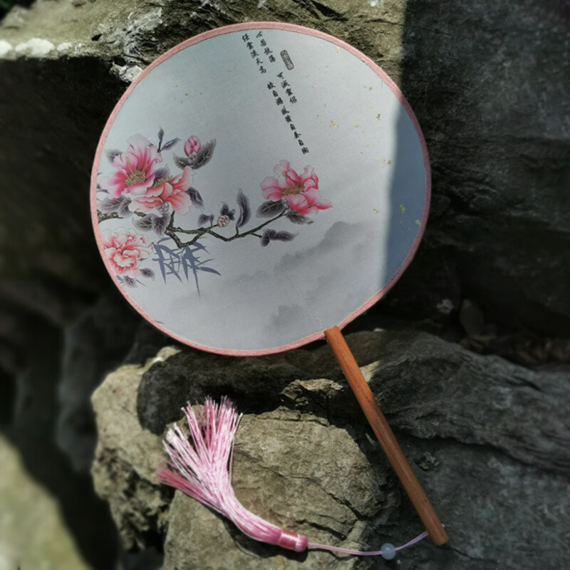 古风团扇汉服古风扇子团扇团扇女汉服掌扇小团扇古风宫扇 遗世独立