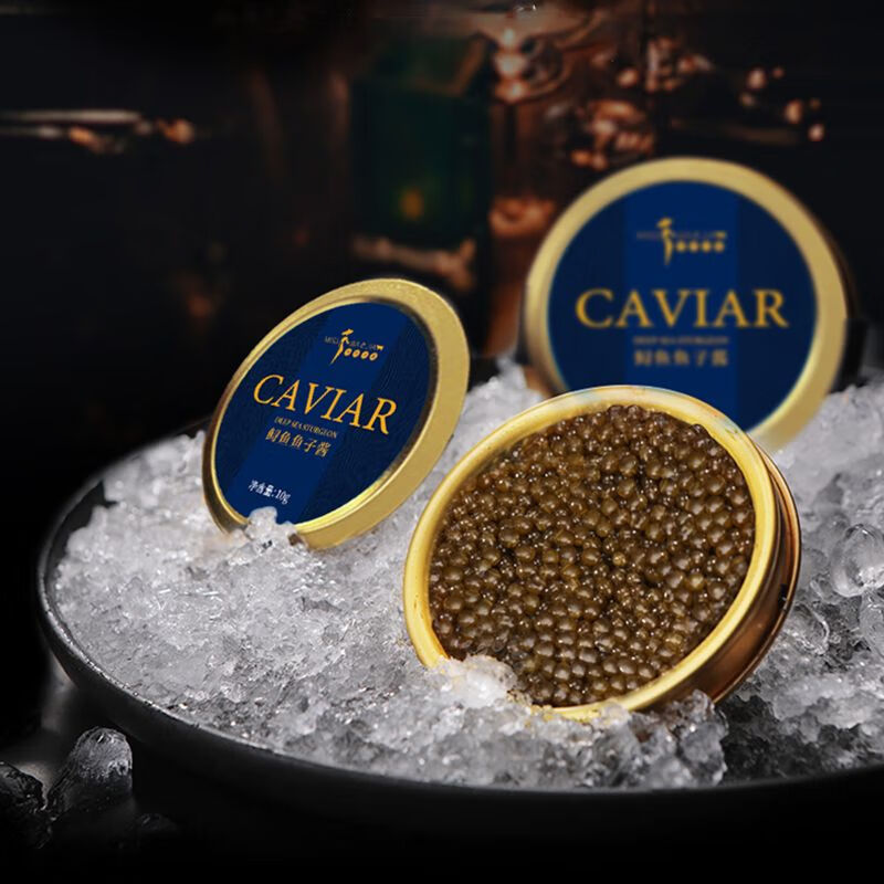 禾澹鲟鱼子酱即食日料寿司专用商用产湖深海黑鱼籽酱 30克/共发3盒