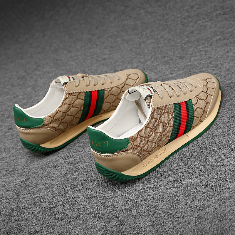 京蝌蝌男生鞋子春夏季运动休闲男鞋子欧货潮牌高端轻奢复古阿甘鞋男士