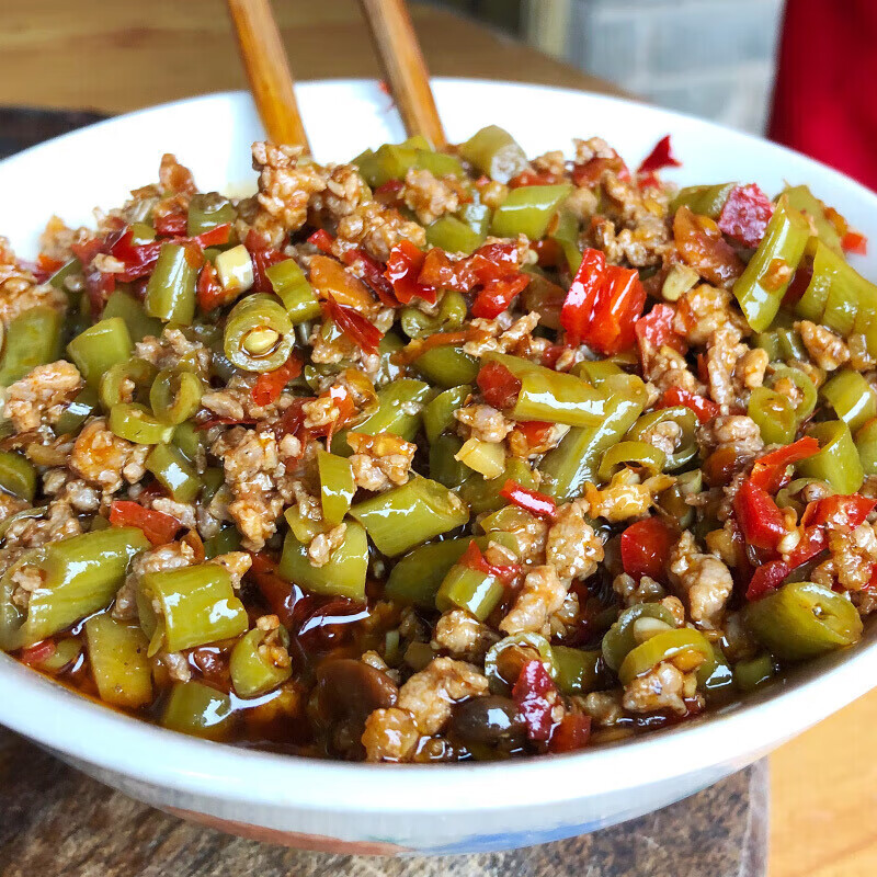 虎钢馋酸豆角肉沫豇豆烂肉豇豆下饭菜菜肉末豇豆酱腌菜260g 260g