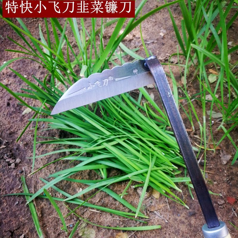 韭菜镰刀家用割蔬菜除草小锄头小镰刀农用工具 小号韭菜刀 小号韭菜刀