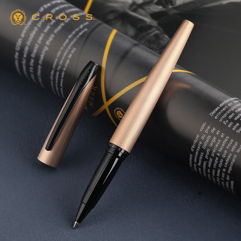 高仕(cross)宝珠笔 atx系列 礼品生日礼物商务办公签字笔  玫瑰金蚀刻