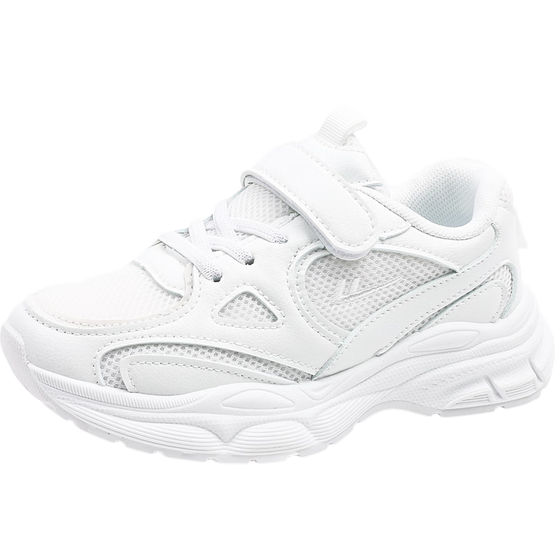 回力（Warrior）儿童小白鞋校园运动鞋透气舒适老爹鞋WZ(CL)-0881 白色 33 