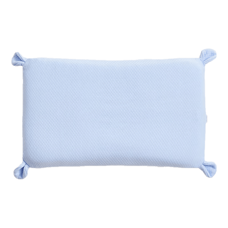 艾茵美兒童硅膠枕3個月0一6歲透氣水洗嬰兒幼兒夏季涼感寶寶枕頭 T3段-莫代爾藍3個月-10歲硅膠+枕套