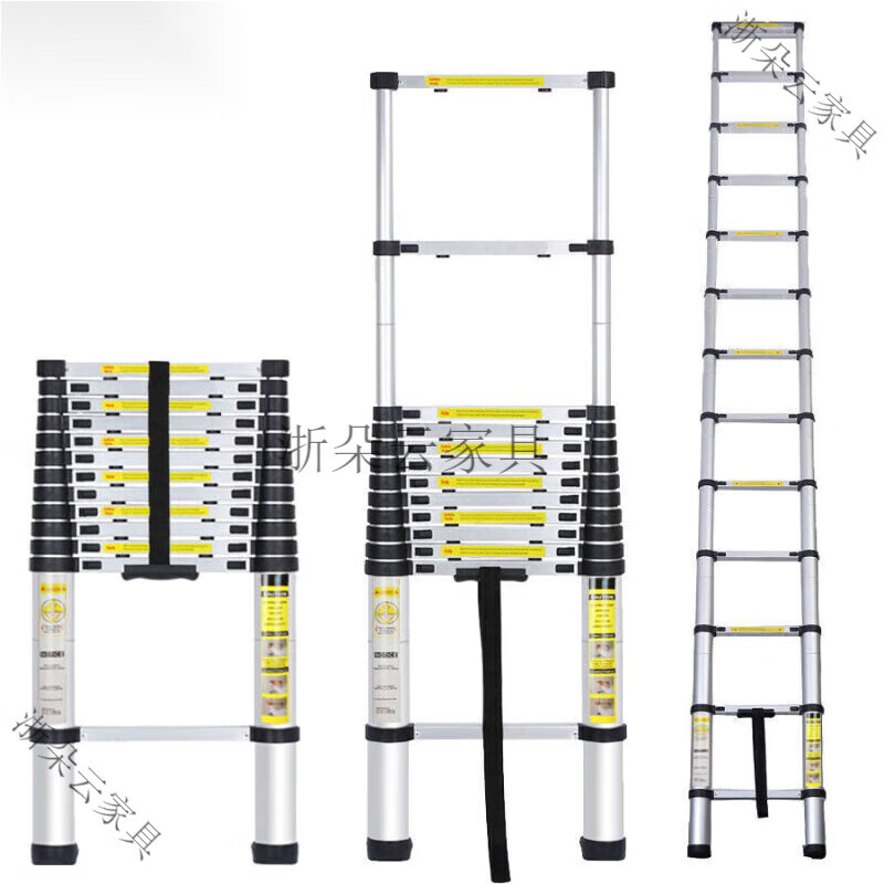 浙朵云铝合金米单面伸缩梯用梯子工程梯便携梯升降梯吕合金升缩梯