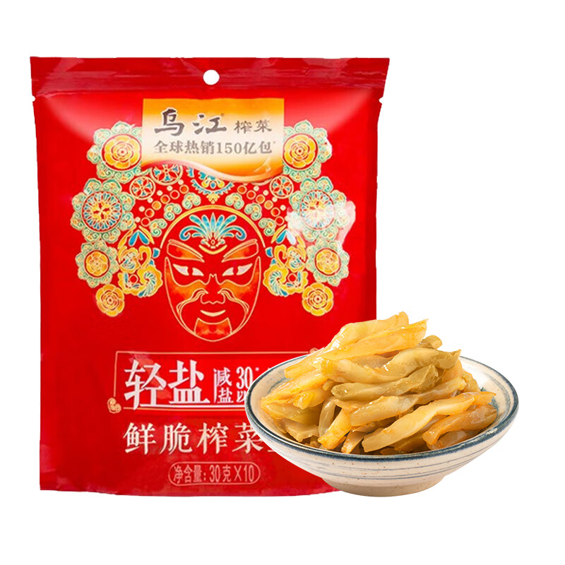 乌江榨菜 下饭菜 鲜脆榨菜丝 30g*10袋 （量贩装）