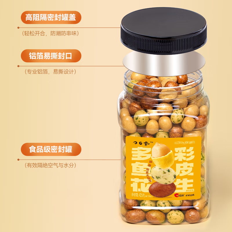 洽洽鱼皮花生425g/罐 坚果炒货花生米网红休闲零食 2罐
