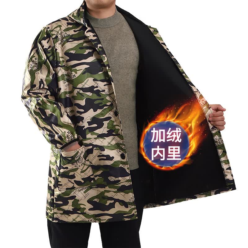 离境天 胖子罩衣成人工作服男加肥加大男士干活罩衣防水大人加厚围