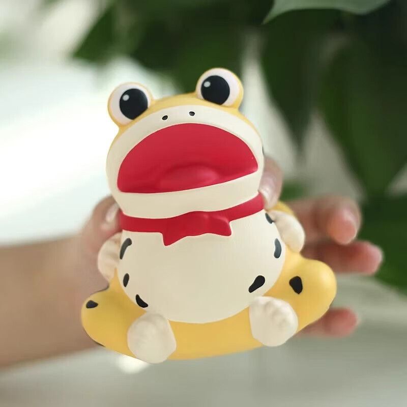 上美影   葫芦兄弟捏捏乐解压玩具公仔蛤蟆减压玩偶礼品卖崽青蛙 金色