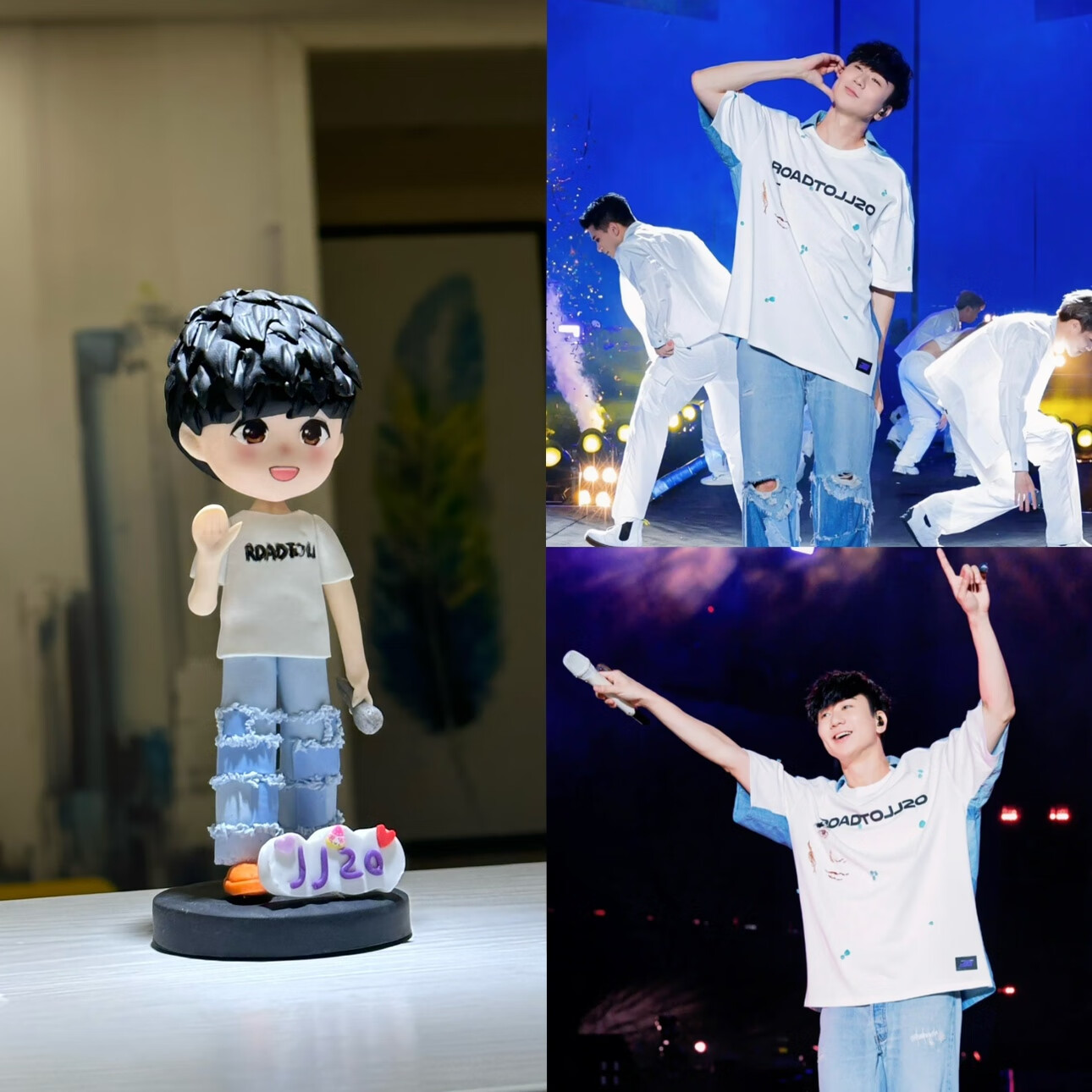 流彗林俊杰周边手办jj20演唱会周边潮玩推荐卡通模型泥人手办娃娃公仔