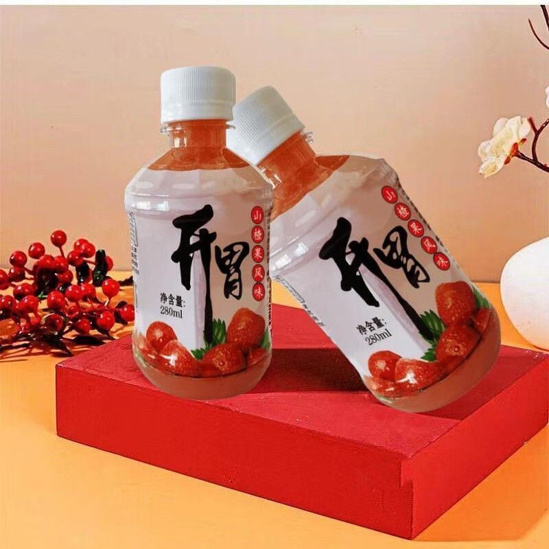 仁心食匠开胃山楂汁果味饮料280ml酸甜山楂浓缩汁解腻风味饮品果汁