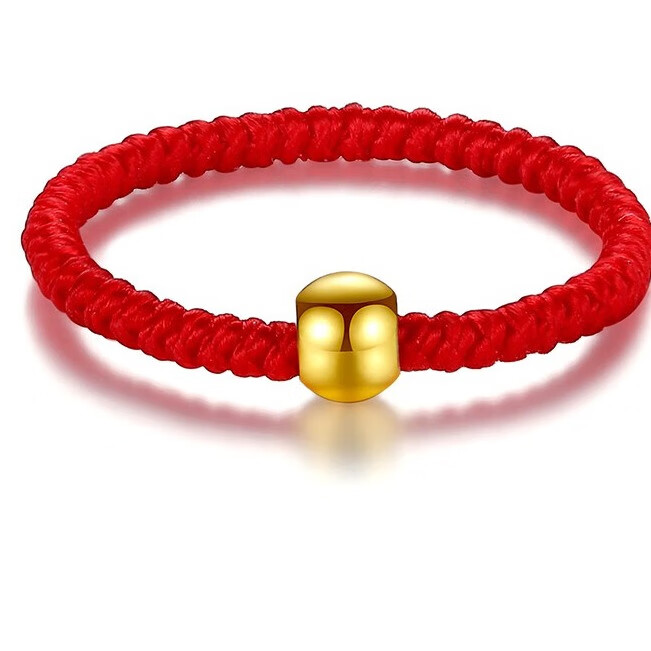 rjt老凤凰黄金999戒指足金转运珠戒指情侣款金豆豆编织情人节礼物