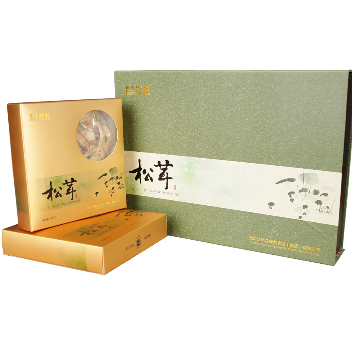 黑森东北黑龙江特产松茸礼盒装松茸干货珍品松茸干片精品松茸肉厚包邮