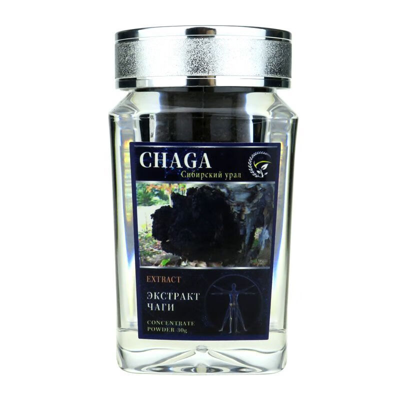 【官方店旗舰】俄罗斯桦树茸黑金西伯利亚白桦茸精粉桦褐孔菌茶一瓶喝