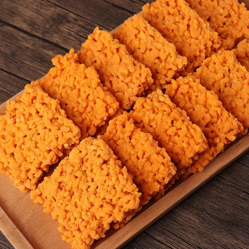 derenruyu蟹黄锅巴网红锅巴蛋黄锅巴糯米独立包装整箱办公室休闲零食