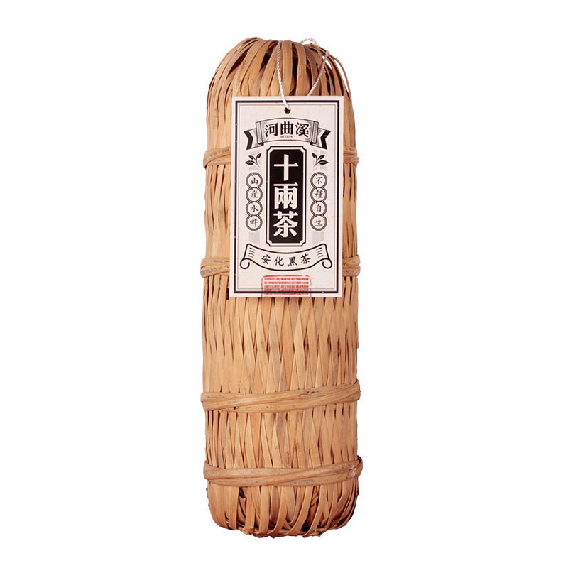 安化黑茶十两茶500g 陈年金花茯茶花卷茶湖南特产发酵型十两功夫茶