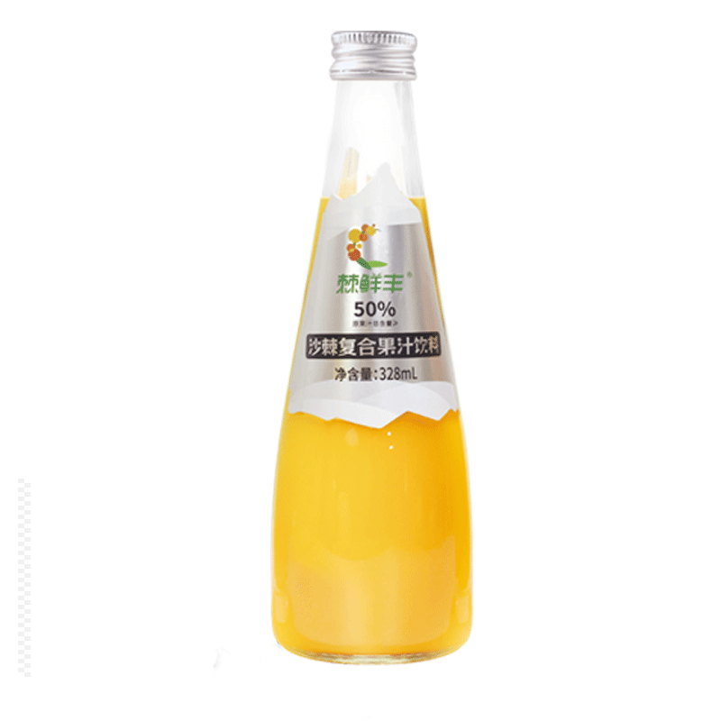 棘鲜丰 沙棘果汁新疆阿合奇沙棘汁饮料玻璃瓶整箱 328ml*12瓶 玻璃瓶装 328ml*12