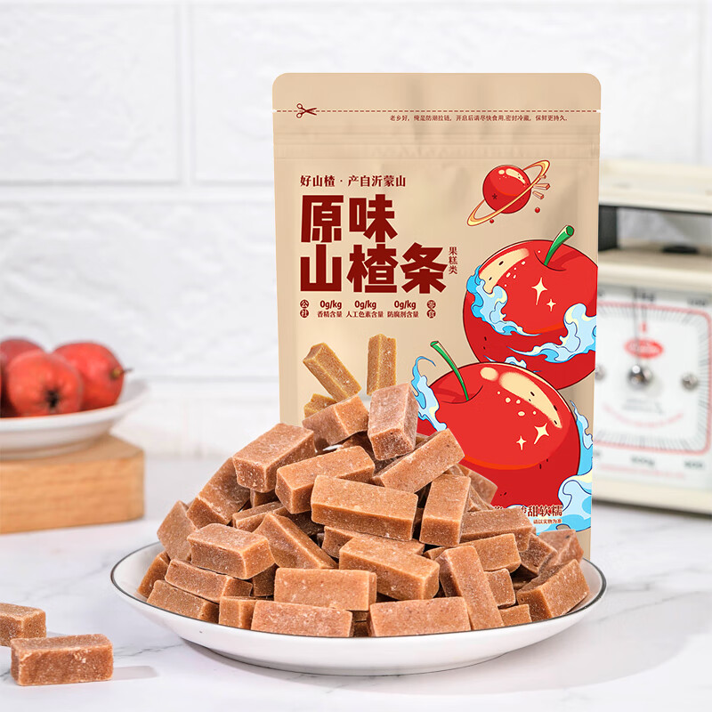 沂蒙公社山楂条500g无添加剂酸甜山楂零食 原味山楂条 500g*1袋