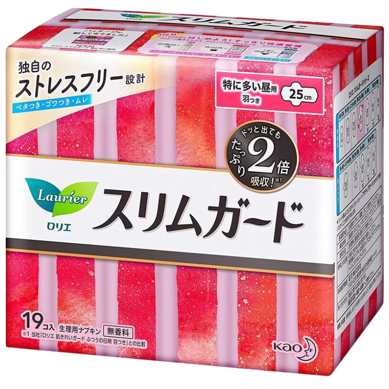 花王（KAO）日本原裝進(jìn)口日用護(hù)翼S系列衛(wèi)生巾25cm19片零觸感2倍吸收