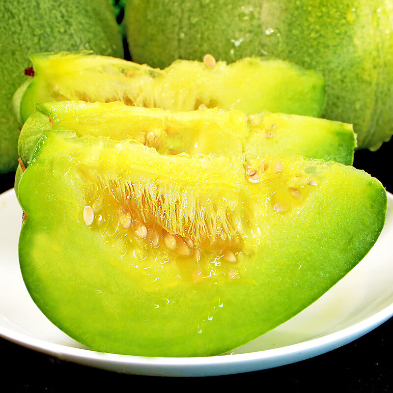 沣御园山东绿宝甜瓜 头茬香瓜绿宝石小甜瓜现摘时令脆瓜新鲜水果 4.5斤大果