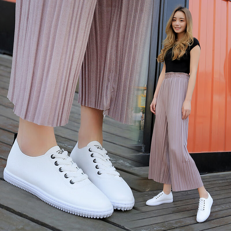 艾方鸟小白鞋女平底鞋练车学车专用鞋2024新款透气单鞋百搭休闲运动鞋