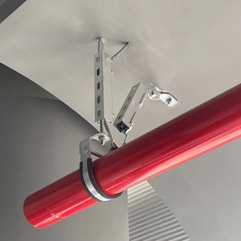 给排水管道抗震支架保温管道侧纵向tl组品防震支架 单管侧向dn65