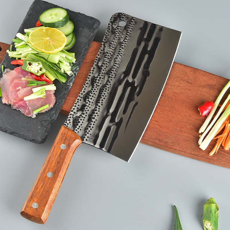 池匠作【阿乐推荐】菜刀古法锻打斩剁骨刀大骨刀切片切菜刀实木手柄 切片刀