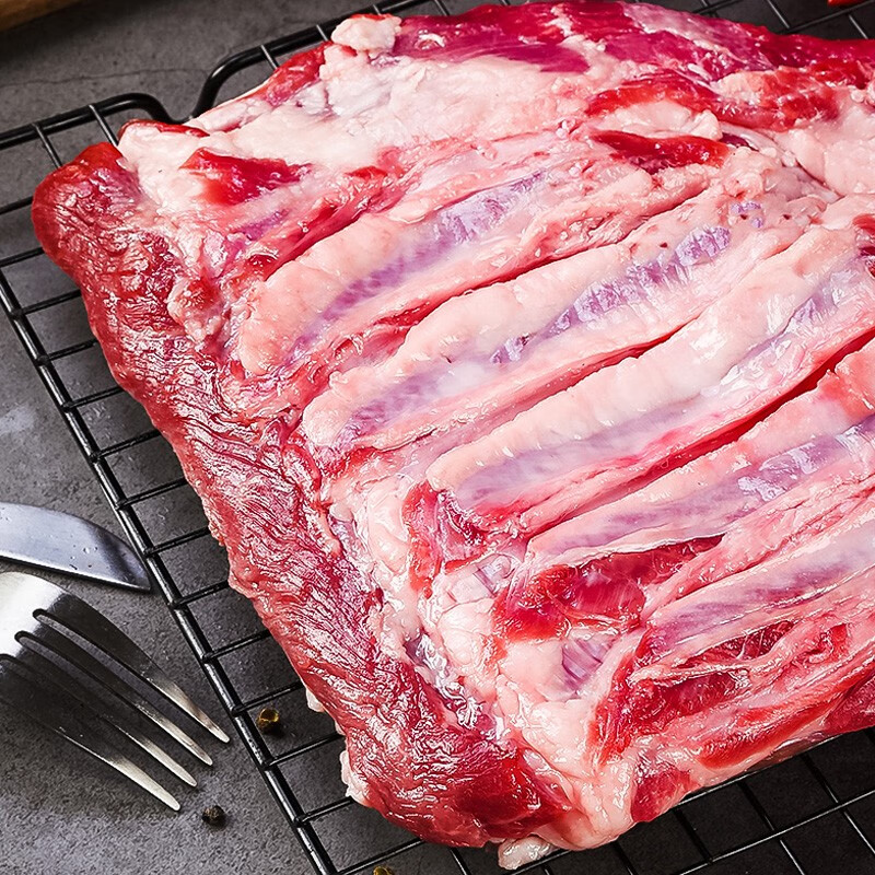 伊舜散养新鲜现宰白山羊剔骨羊肉羊肋排羊排骨羊肋条肉生鲜烧烤食材 剔骨羊肋条肉1000克