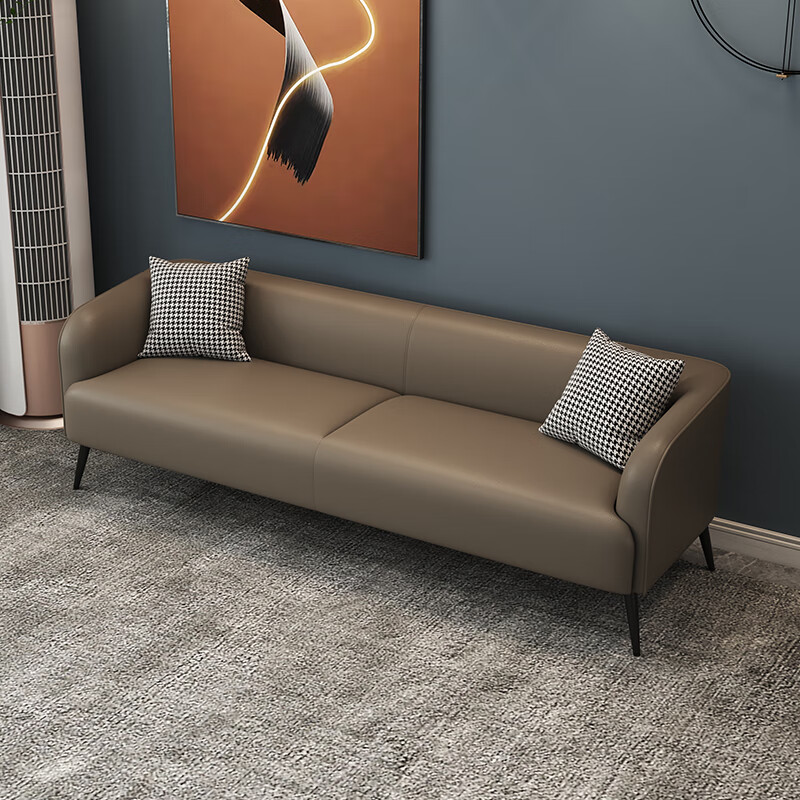 s皮艺沙发小户型北欧现代双人二三人位客厅出租房服装店用整装沙发