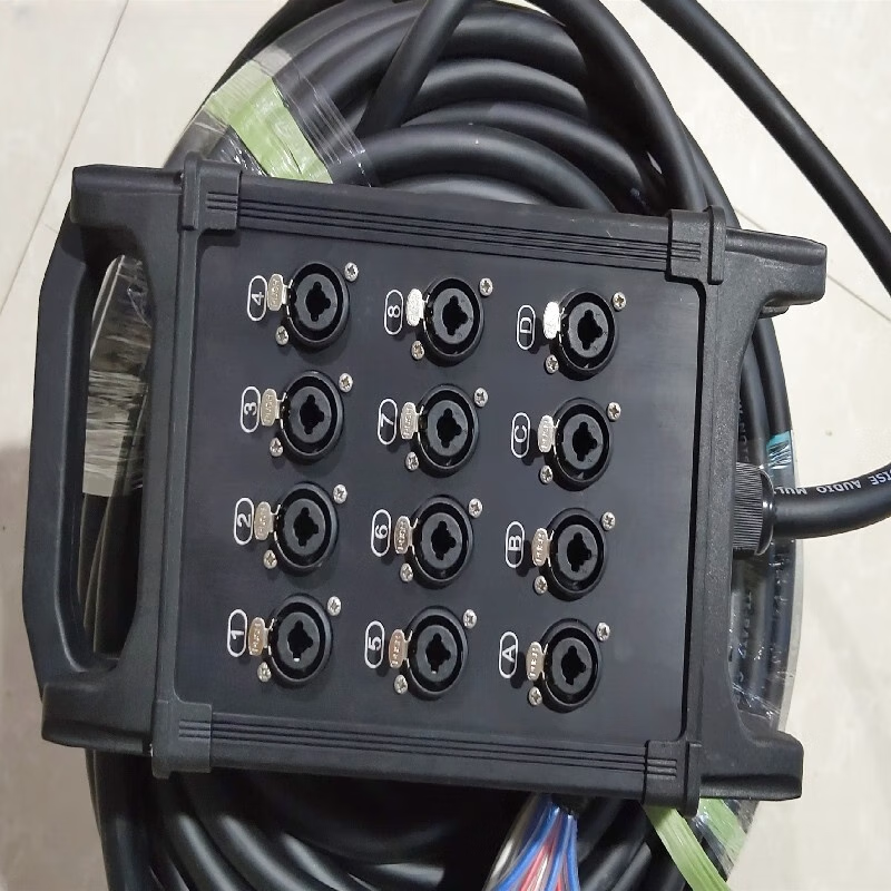 埠帝6.35流动演出音频12路口信号缆接线舞台盒12通道两用座6.