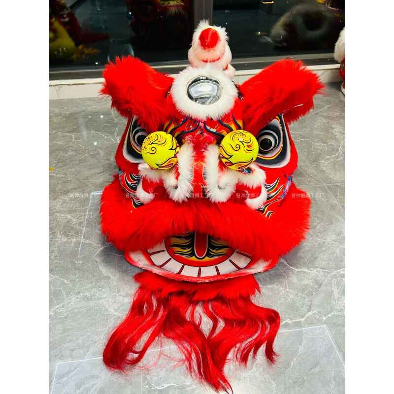 京耕(jinggeng)舞龙舞狮舞狮子佛山泡沫南狮醒狮头成人全套双人单人