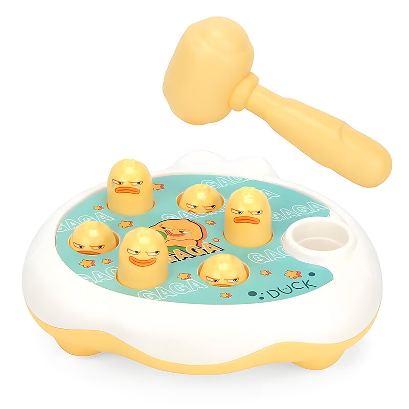 沐童堡打地鼠儿童玩具0-1岁半婴儿益智早教2-3岁男女宝宝敲打老鼠游戏机 超大号-小猪打地鼠（配2个锤子）