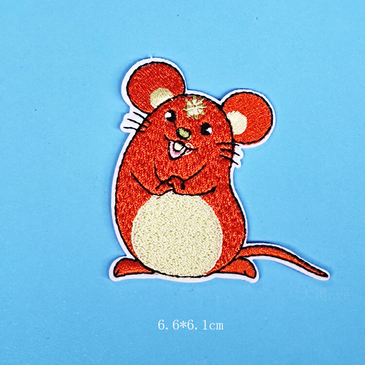 霜魄刺绣布贴补丁破洞背胶熨烫可爱十二生肖儿童衣服鞋帽包包装饰贴花