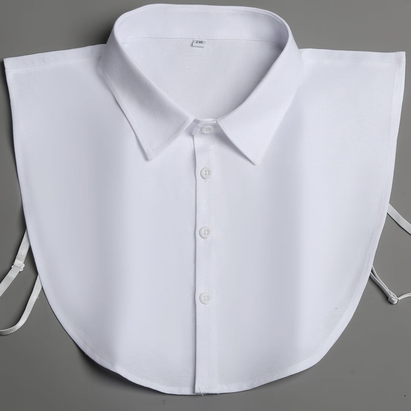 假领子新款半身衬衣半截节约领男士正装工装假衣领装饰领 男士白色 s