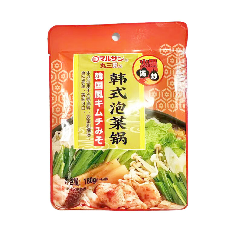 丸三爱marusan 火锅底料 鸡肉味噌相扑锅 韩式泡菜锅 180g 韩式泡菜锅