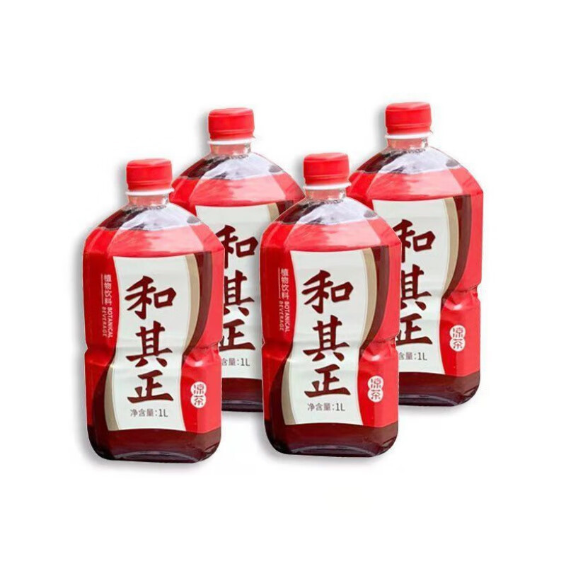 达利园和其正1l凉茶1l*12瓶装整箱草本植物饮料办公下午茶饮 和其正